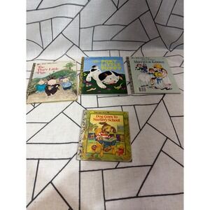 Little Golden Books Childrens Book Lot of‎ 4 Multicolor Vintage Classic Stories